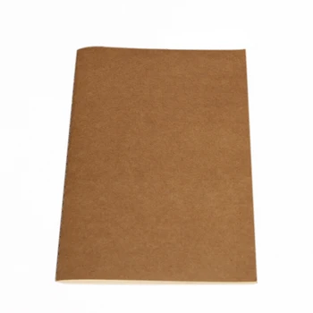 

1pcs Cowhide Paper Notebook Blank Notepad Book Vintage Soft Copybook Daily Memos Kraft Cover Journal Notebook