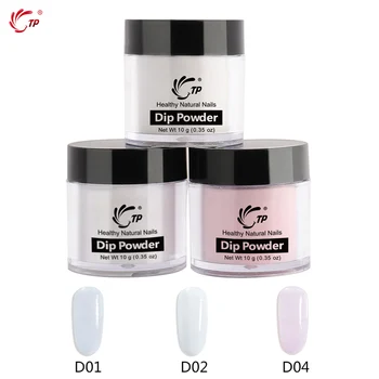 

Nails Art Dip Powder System 10ml French White Clear Pink No lamp Cure Gradient Nail Glitter Natural Color Holographic Decoration