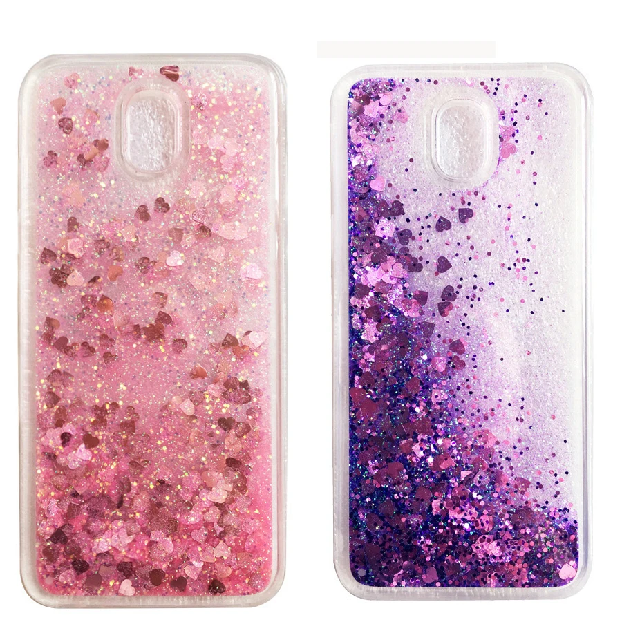 

Glitter Quicksand TPU Love Heart Phone Case For Samsung Galaxy J3 J5 J7 EU J4 J6 J8 2015 2016 2017 2018 J2 J5 J7 Prime Cover