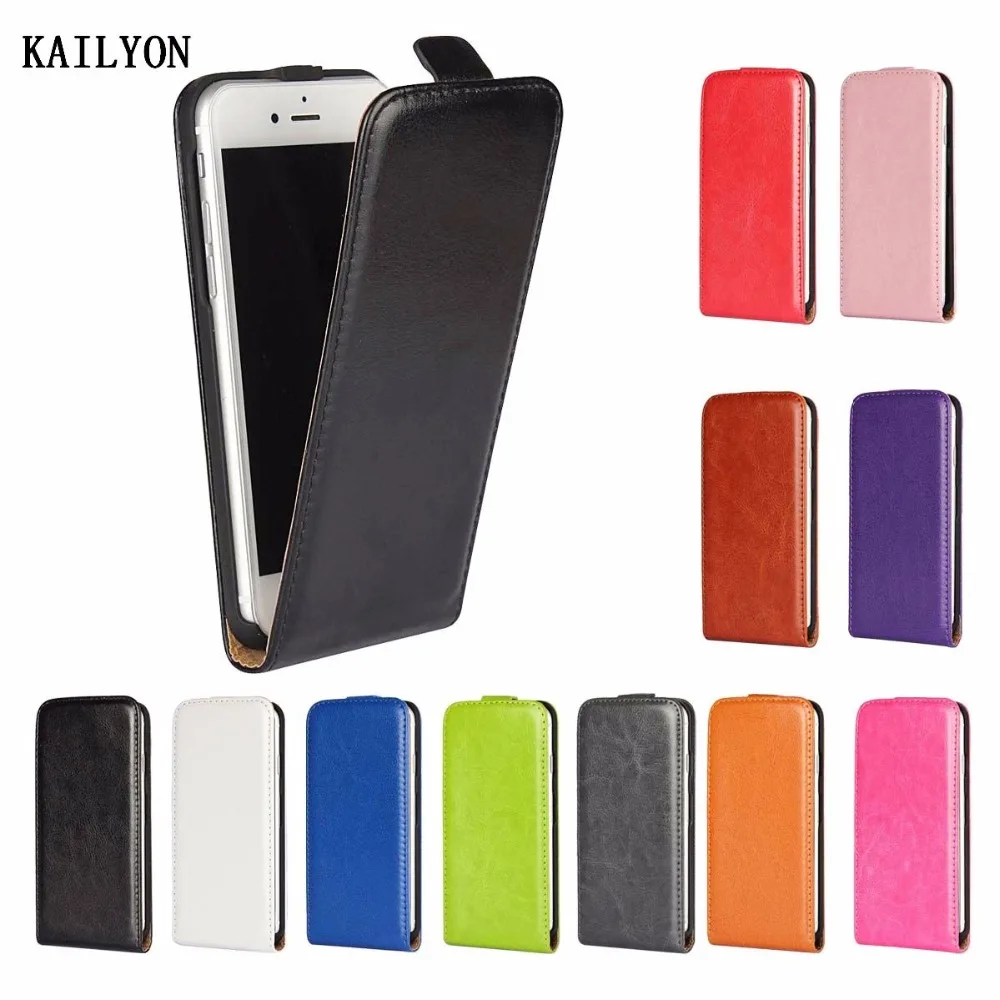 KAILYON кожаный флип чехол для телефона iPhone 5 5S 7 6 6s 8 Plus магнитные вертикальные