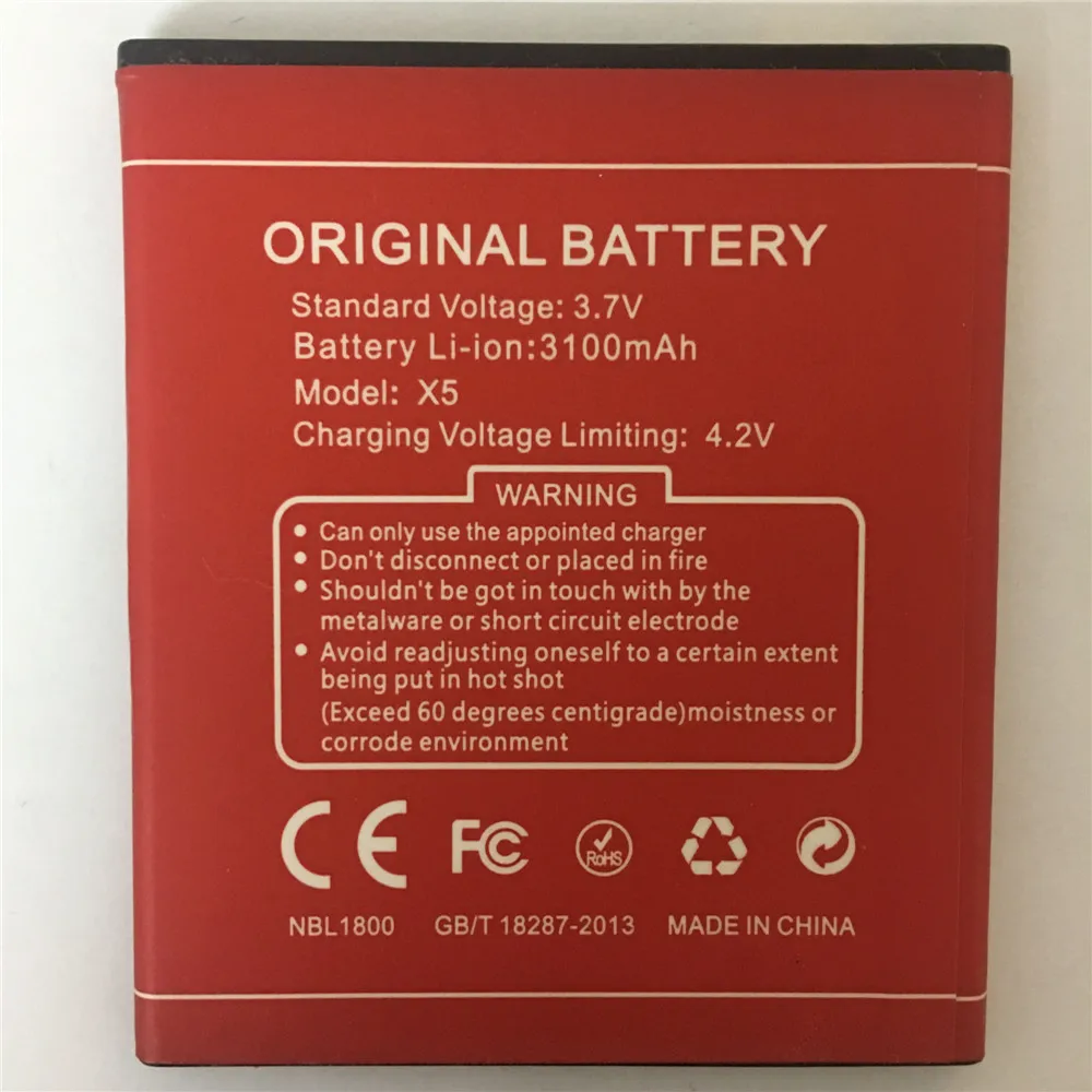 Оригинальный аккумулятор 3100 мАч для аккумулятора Doogee X5 PRO X5S Batterie