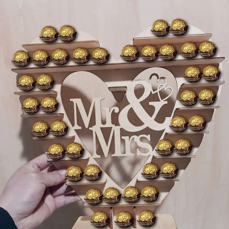 Свадебные деревянные украшения Mr& Mrs шоколадный стенд дисплей конфеты кекс подставка для десерта домашний Декор Свадебная вечеринка баров