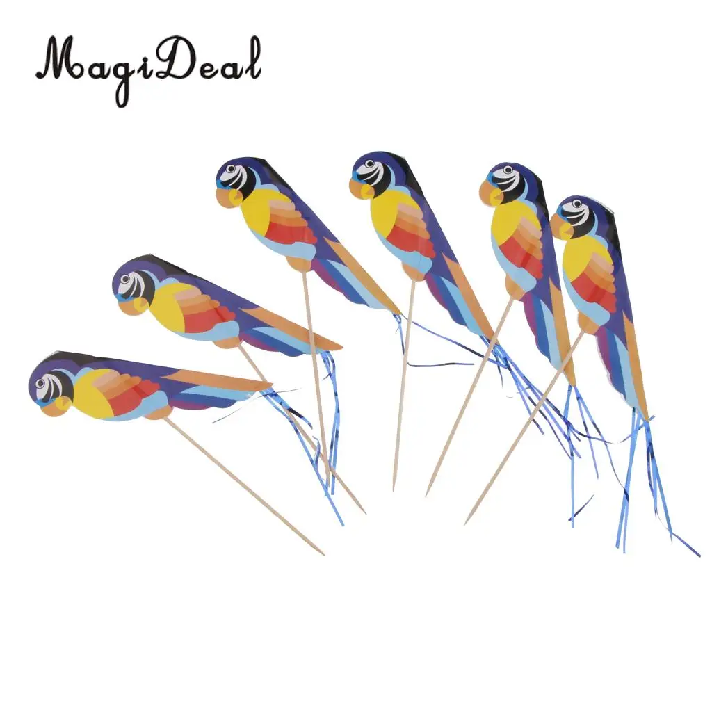 100pcs Foil Parrot Fruit Sticks Cocktail Picks Party Table Decoration
