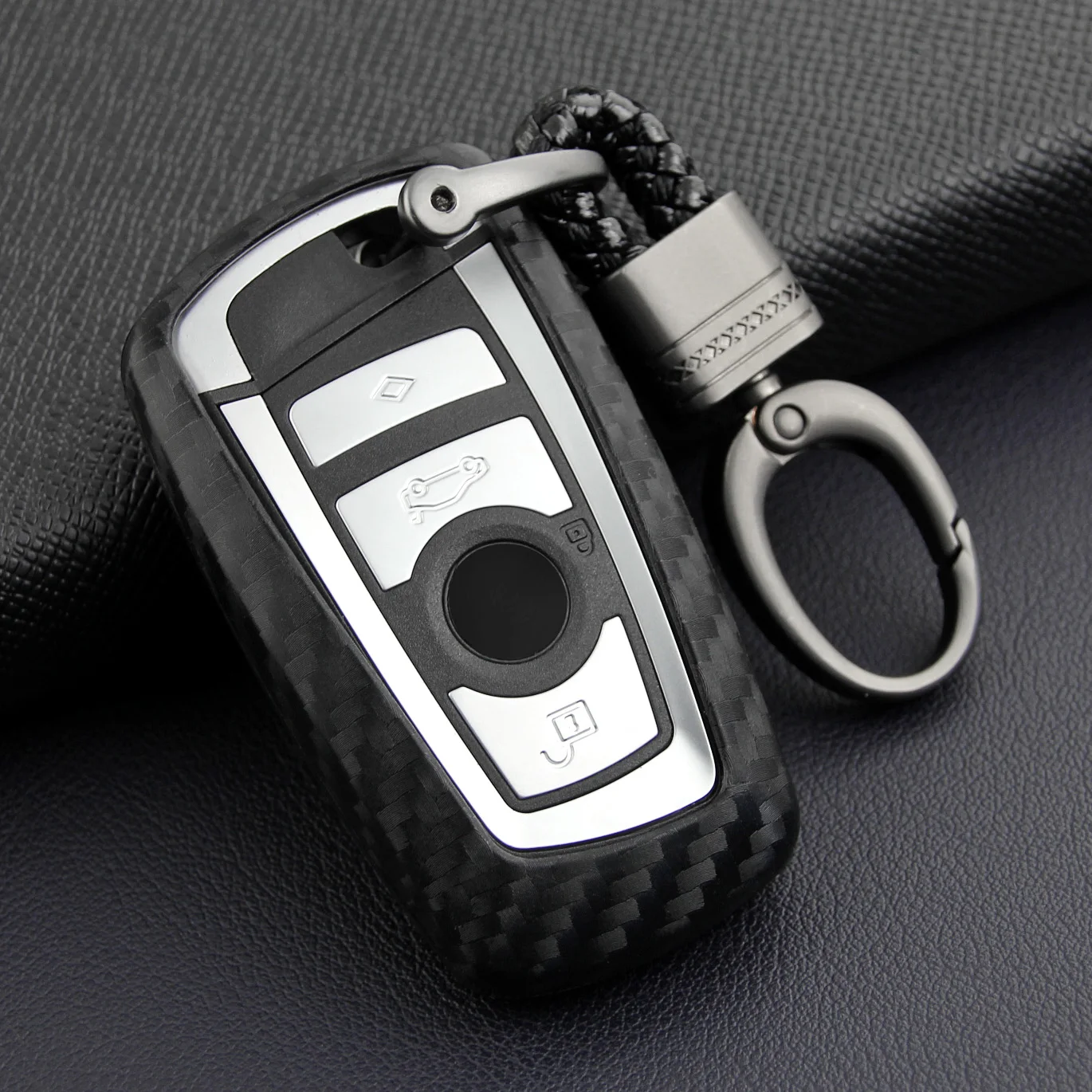 

Carbon Fiber Car Key Case Cover Fob Holder For BMW 1 2 3 4 5 6 7 M Series X3 X4 F20 F22 F30 F31 F36 F10 F11 F07 F12 F01 F25 F26