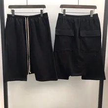 Owen Seak мужские повседневные Короткие хлопковые шаровары в готическом стиле мужская одежда Спортивные штаны летние женские свободные черные шорты размер XL