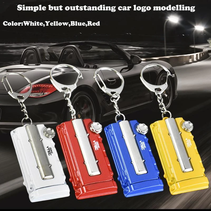 Metal Blue Color Car Motor Accessories Keychain Key Chain Ring Key Case Holder
