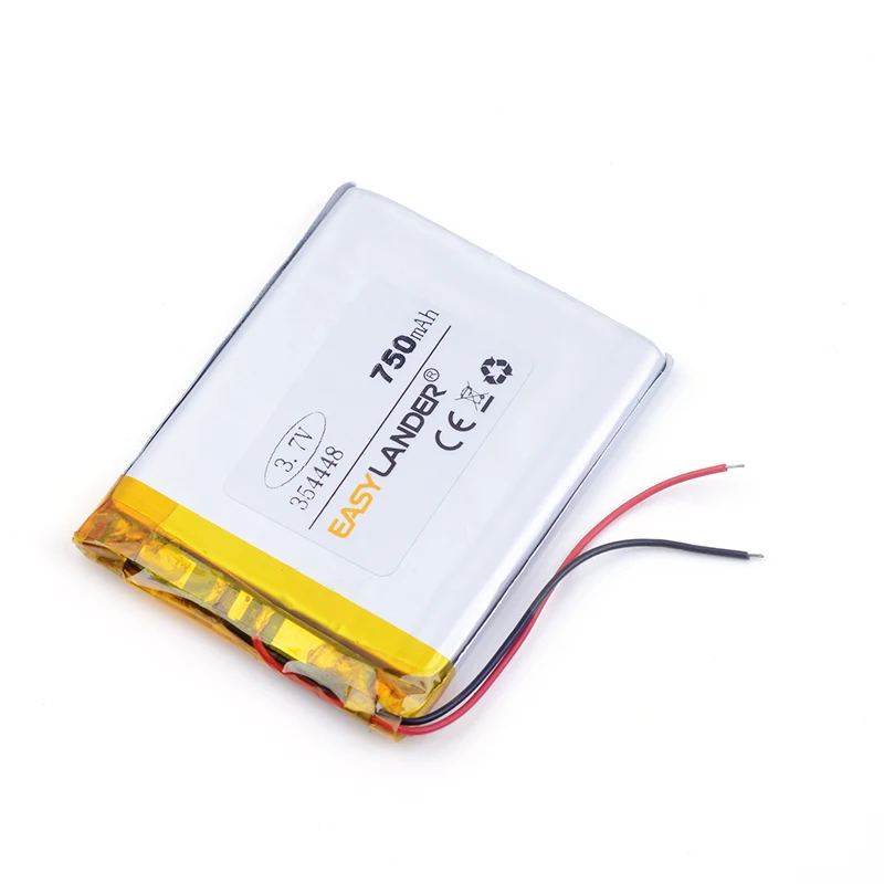 3 7 v литий-ионная аккумуляторная батарея 354448 750mAh для Mp3 DVD PAD телефона камеры