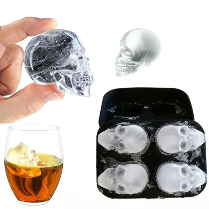Noverty 3D форма черепа для льда кубиков силиконовые подносы вечевечерние шоколада
