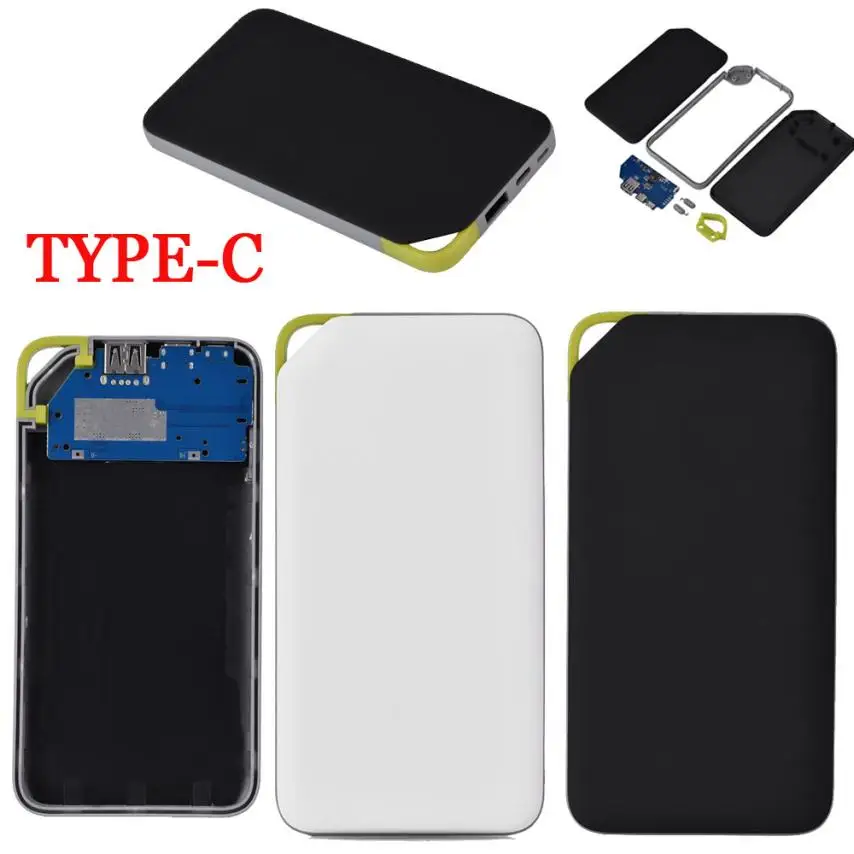 USB внешний аккумулятор чехол DIY комплект с Type C и Micro портом для смартфона планшета