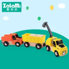 Zalami Vehicle toys ABS 3Pcs CONSTRUCTION Vehicle toys best gift for children Mini Car Play on the Thomas track DIY