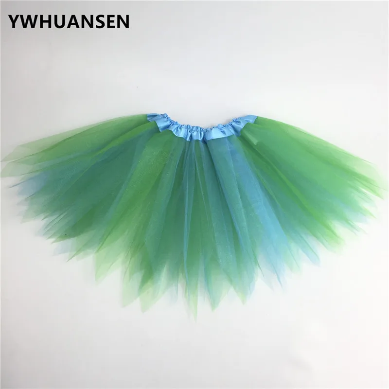 YWHUANSEN/разноцветная фатиновая юбка в стиле пэчворк трехслойная Одежда для девочек