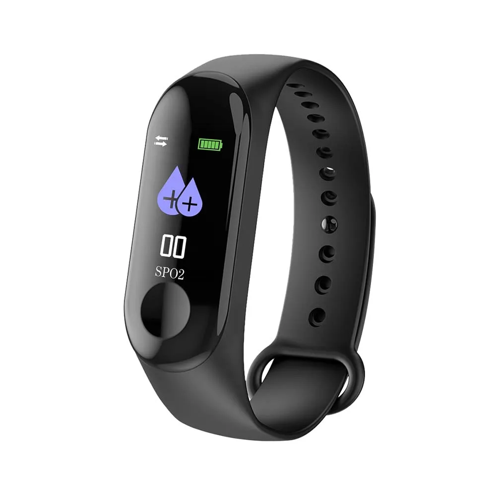 

m3 plus Smart Watch Men Women Heart Rate Blood Pressure Bracelet Color touch smart wristband for xiaomi Android ios phone