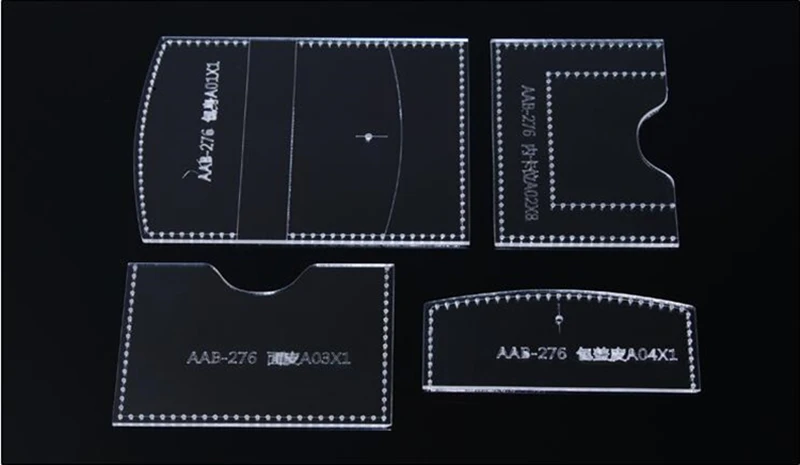 1 набор акриловых кожаных шаблонов для дома, ручная работа, кожевенное ремесло, инструменты для шитья, аксессуары, бумажник для карт, узор 7x10,5x2 см