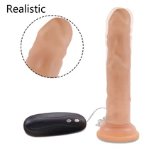 Super Soft Skin feeling Realistic Dildo Vibrator Suction Cup Remote Control Penis Vibrator Masturbator Pussy Sex Toys for Woman
