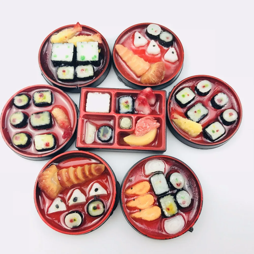 2PCS/lot 1/6 Scale Miniature Dollhouse Janpanese Sushi Rice Roll for