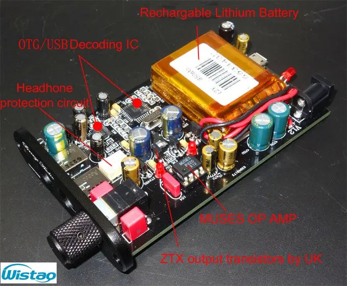  IWISTAO HIFI Headphone Amplifier for Android Smartphone Support OTG Function with PCM5102 and MUSE8