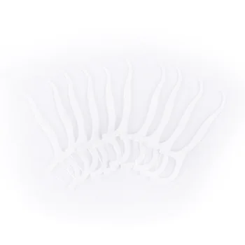 

50Pcs/Pack White Plastic Dental Floss Interdental Flosser Picks Sticks Oral Care Tooth Clean Teeth Toothpicks teeth collection