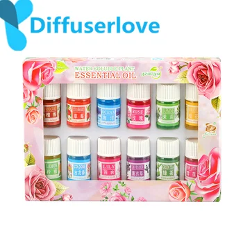

Diffuserlove 3ml Essential Oils for Aromatherapy Water-soluble Oils Body Massage Relax 12 flavours /box lily lemon lavender,ect