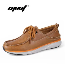 Handmade men shoes Soft full genuine leather men flats shoes Plus size outdoor men shoes Top quality classic autumn shoes