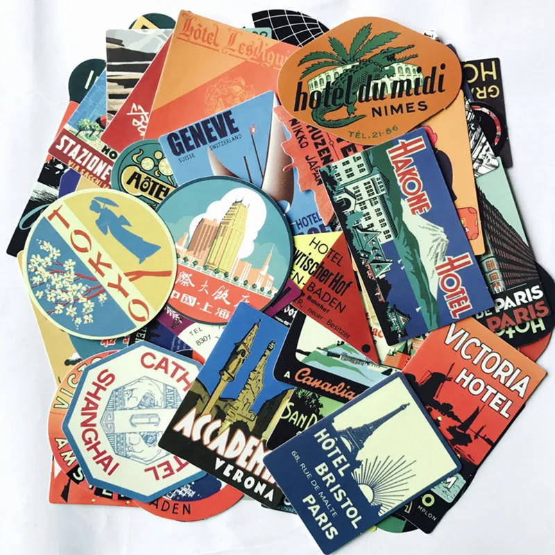 56 قطعة/المجموعة الدولية هوتلي سيارة ملصقات الأمتعة بارد ملصقات للأطفال الأطفال الأمتعة الدفتري المحمول ملصقات Y180739