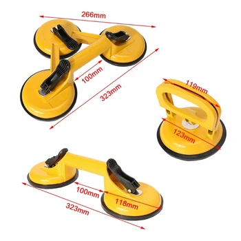 

OOTDTY 2 In 1 Suction Cup Sucker Aluminum Puller Handle Lifter Professional Tool Dent Remover