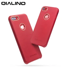 Qialino ультратонкий красный Пояса из натуральной кожи чехол для iphone7 Назад Телефон чехол для Apple iphone7 7 Plus 7 P 4.7/5.5 дюйма+ Экран протектор