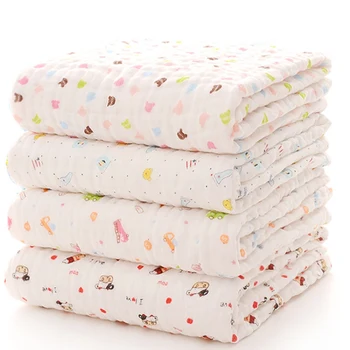

2018 Infant Baby Six-Layer Gauze Towel Cotton Soft Smooth Bath Blanket Children Kids Baby Care Soft Towels Q1