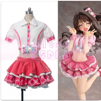 

Anime! The IDOLM@STER Cinderella Girls Shimamura Uzuki Sexy Lovely Uniform Cosplay Costume Dailydress Full Set Free Shipping