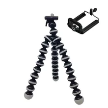 Mini Sizes Black Flexible Octopus With Clip Mini Size Tripods Stand Bracket Holder For Mobile Phone Camera Phone Clip