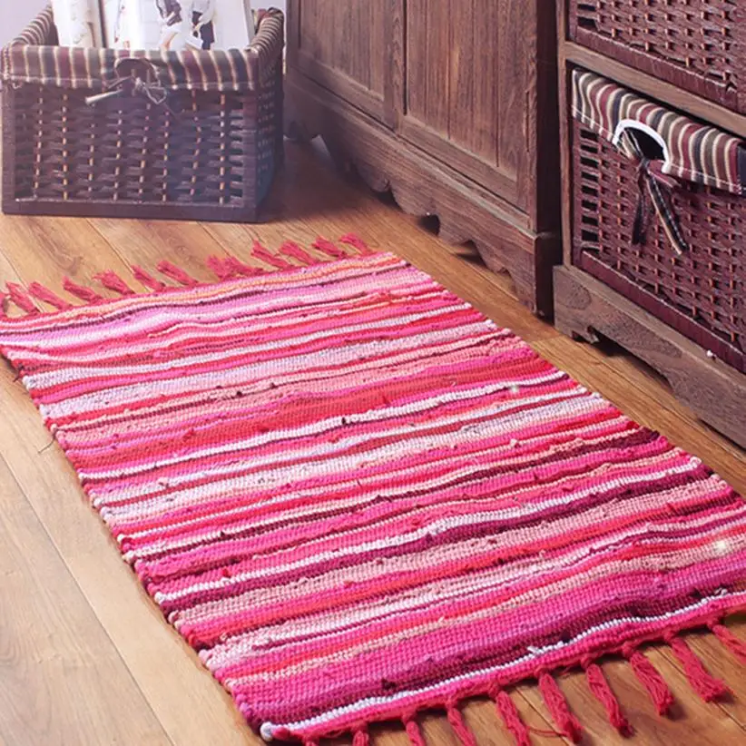 Модные коврики из хлопка, в среднеземноморском стиле кухня продолговатая форма многоразового использования t1227 - Цвет: E