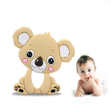 Koala Silicone Teether Teething Toy Baby Teether Beads DIY Chew Necklace Nursing FDA Tool Pendant Food Grade Colors Silicone