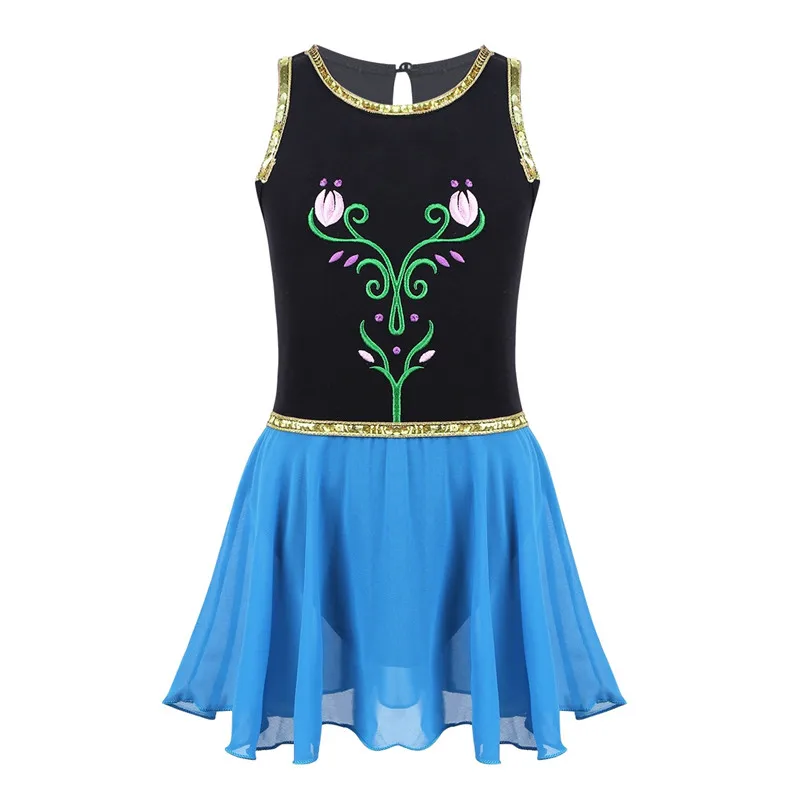 

Inlzdz 4-12T Kids Girls Ballet Dance Leotard Dress Sleeveless Princess Fancy Costume Toddler Gymnastic Swimsuit For Dancing