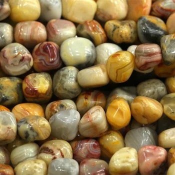 

Discount Wholesale Natural Genuine Yellow Crazy Lace Agate Nugget Loose Beads Free Form Beads 3-12mm Fit Jewelry 15" 03853