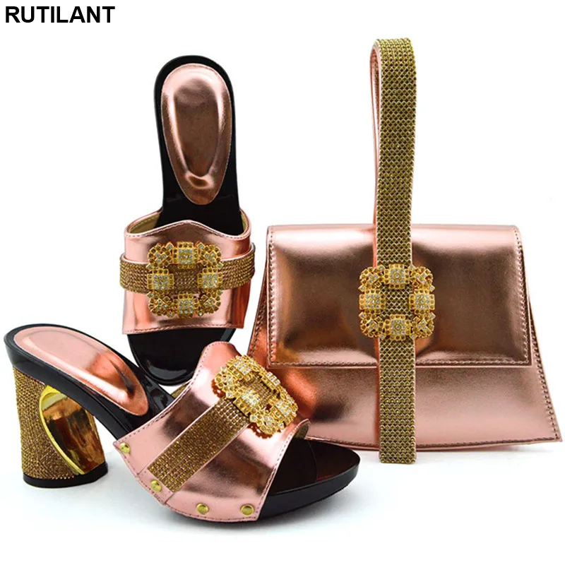 

Italian Shoe and Bag Set for Party In Women Luxury Shoes Women Designers Ladies Sandals with Heels Plus Size Shoes Women Heel