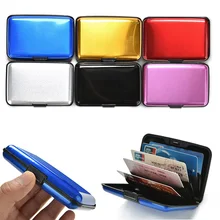 Aluminum Metal Bankcard Blocking Hard Case Wallet Credit font b Card b font Anti RFID Scanning
