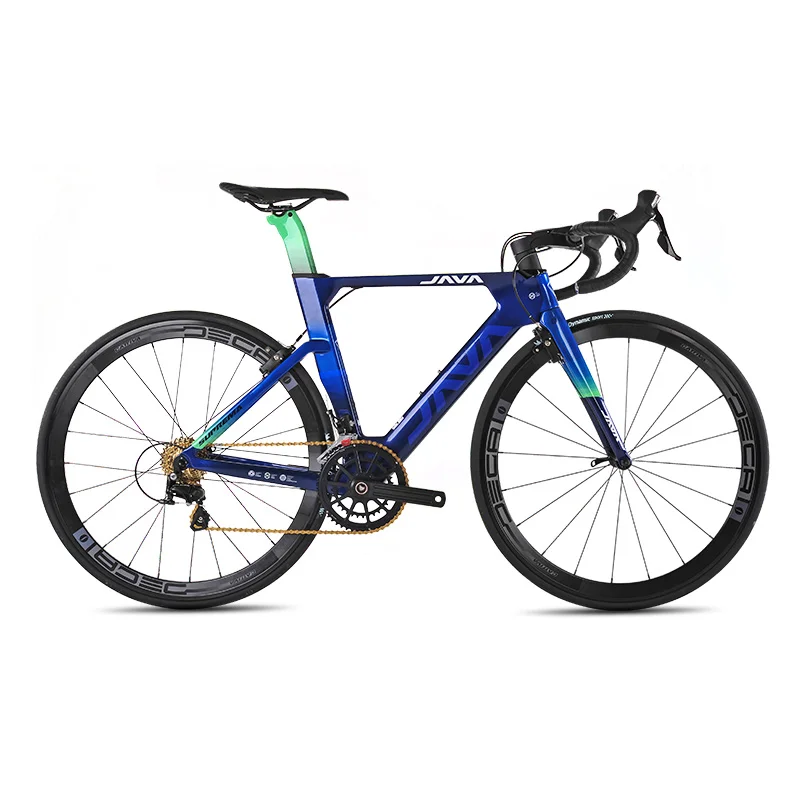 Шоссейный велосипед JAVA Suprema Carbon 700C с 105 5800 переключателем Aero Direct V тормоза алюминиевые колеса 22 скоростные гоночные велосипеды - Цвет: blue