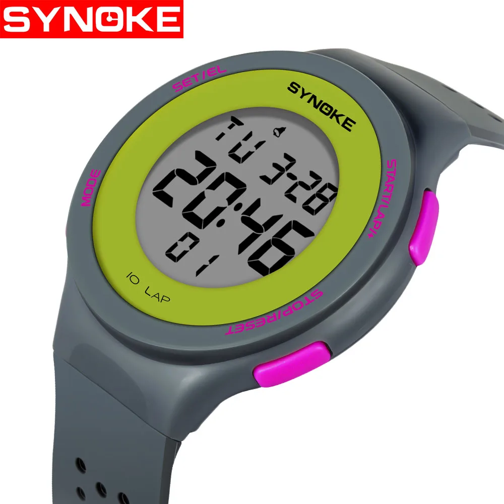 SYNOKE Led Digital Men Watch Alarm Military Sports 30M Waterproof women Watches Casual Wristwatches Relogio Feminio 