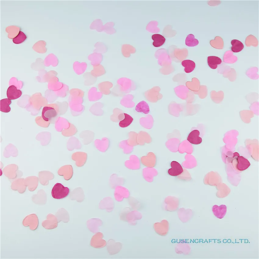 

Lot 1000 2.5cm/1inch heart Shape Wedding Sprinkles Tissue Paper Confetti Boda Birthday Party Table Decoration Pinata Fillers
