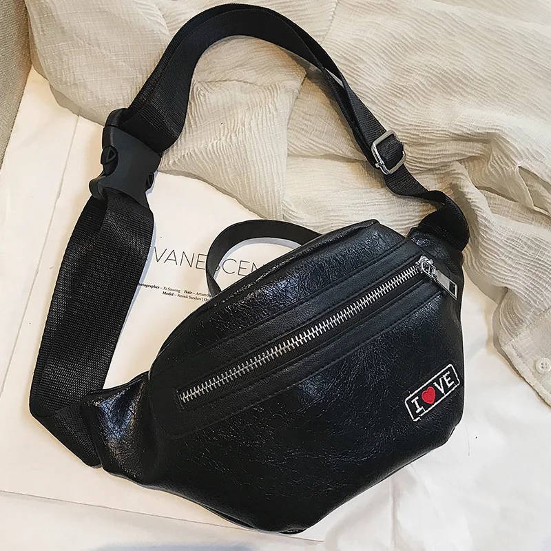 UKQLING PU Leather Women Waist Bag for Girls Fanny Pack Over Shoulder