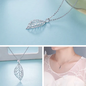 

Fancy Platinum Real White Solid Gold Leaf Diamond Carve Pendant Necklace PT950 Clavicle for Women Girl Fine Wedding Jewelry