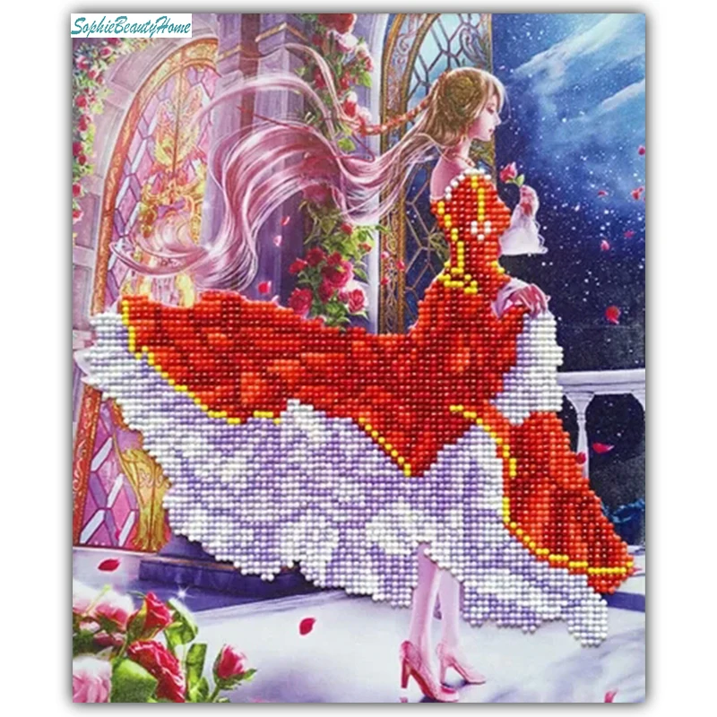 Sophie beauty home5D DIY Алмазная Картина вышитая мультяшная красивая принцесса девочка