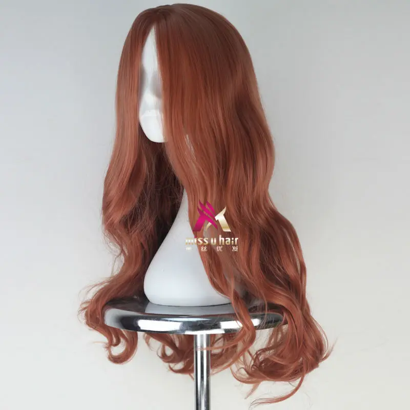Miss U волосы Синтетические длинные волнистые Рыжий цвет Девушки Синтетический Косплей вечерние полный парик Хэллоуин ролевые игры волос