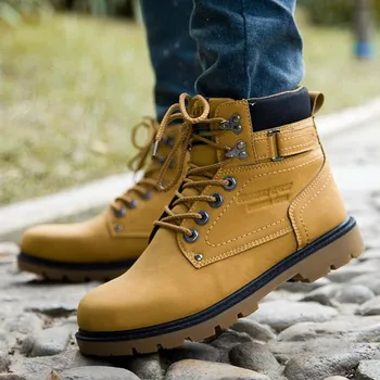 

Faux Suede Leather Men Boots Spring Autumn And Winter Man Shoes Ankle Boot Men Snow Shoe Work