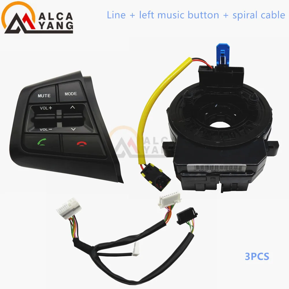 

3Pcs For HYUNDAI Creta 2017 ix25 2018 steering wheel Line left music button 93490C1210 93490 C1210