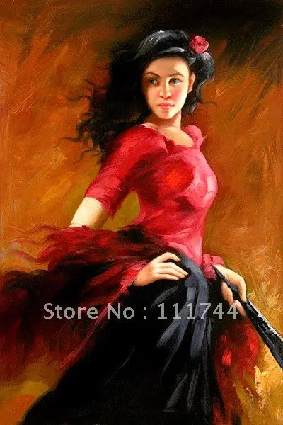 

Women in art Lady oil painting for bedroom Iberian Girl 100%handmade High quality free shipping