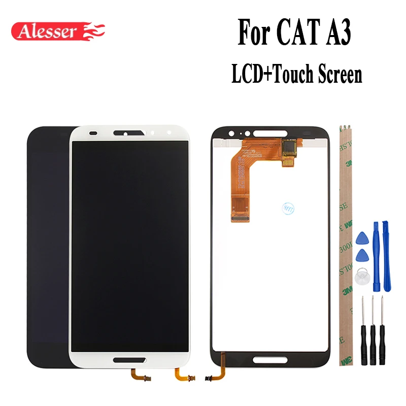 

Alesser For CAT A3 LCD Display and Touch Screen Digitizer Repair Parts For CAT A3 Replacement Mobile Accessories+Tools Adhesive