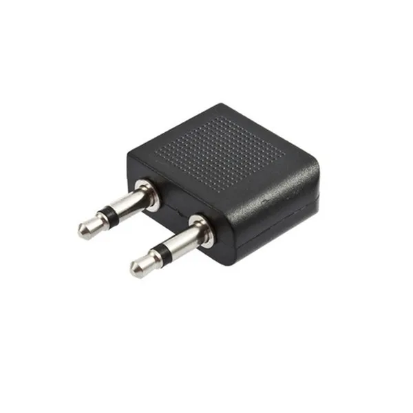 1 шт. 3.5 мм до 2 х 3.5 мм стерео вкладыши гарнитура наушники Audio Adapter Jack воздуха самолета авиакомпании Самолет новый Бесплатная доставка