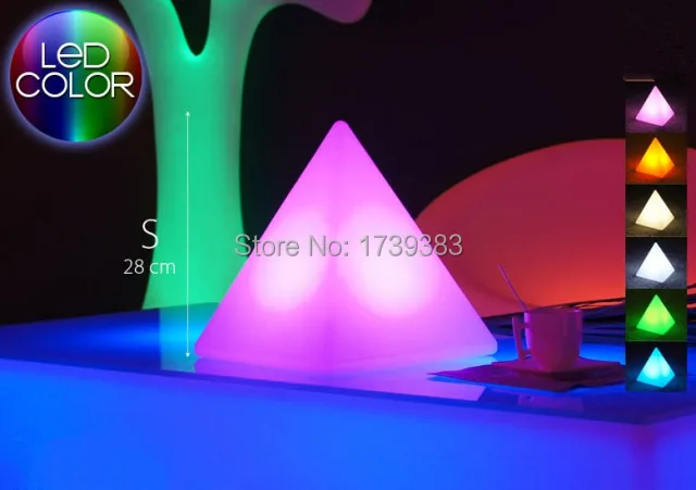 Free Shipping Remote Control Multicolor Led Light Pyramid Pyramis Free Shipping Remote Control Multicolor Led Light Pyramid Pyramis Triangle Sculpture Table Lamp