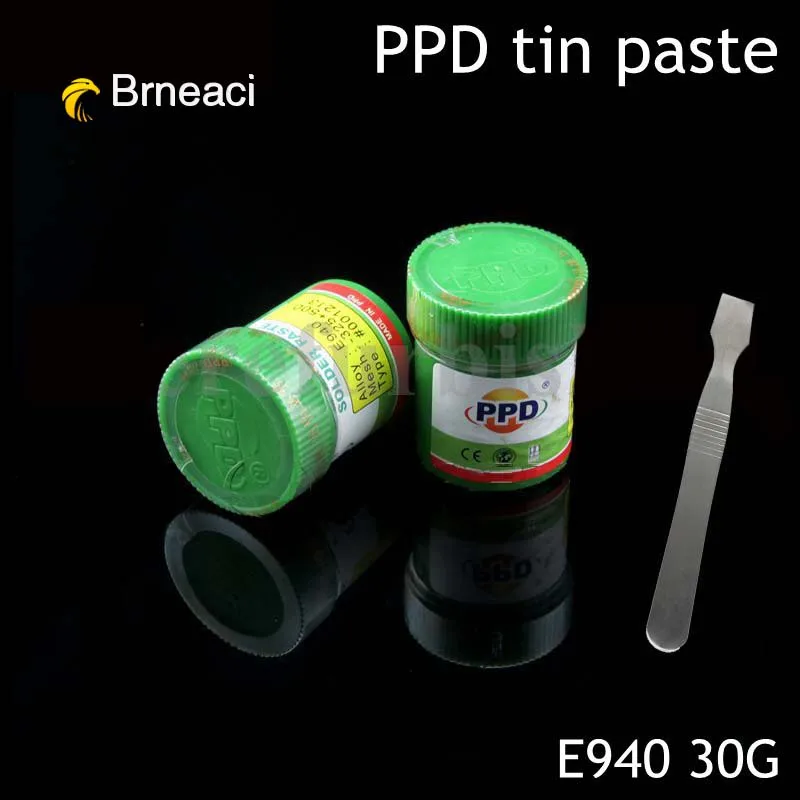 

Brneaci PPD tin paste for A8 A9 A10 CPU BGA Solder Flux Paste Soldering Tin Cream with tool No cleaning