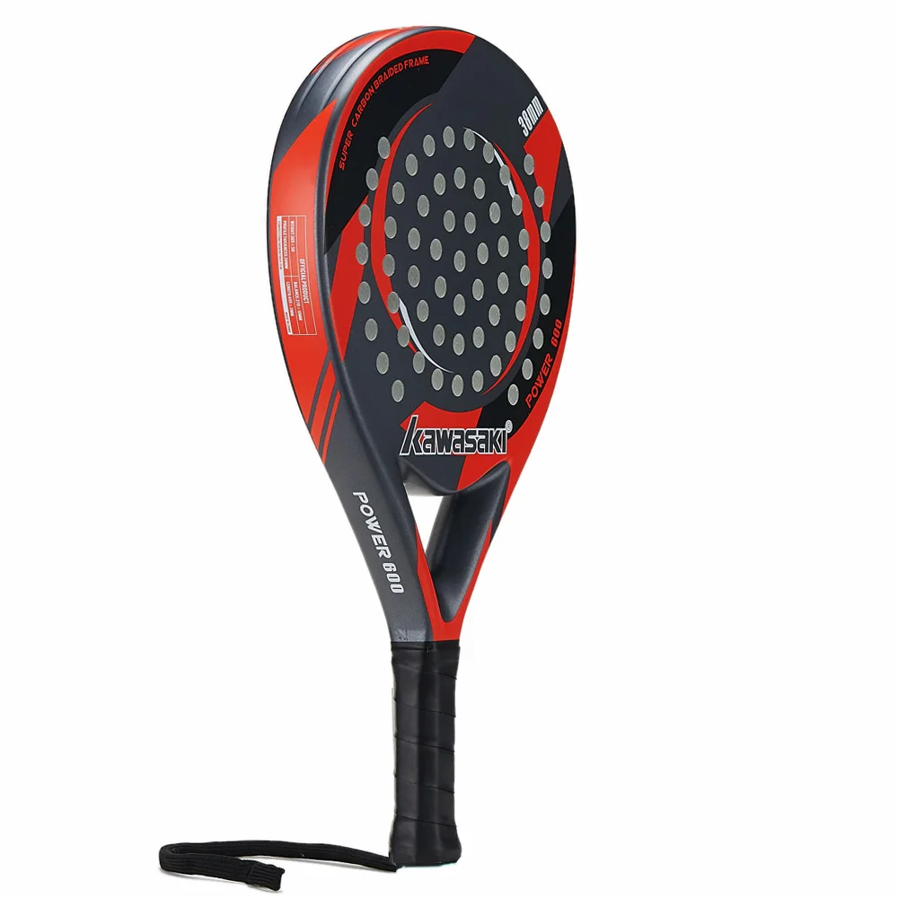الأصلي كاواساكي العلامة التجارية Padel تنس مضرب ألياف الكربون لينة إيفا الوجه تنس مجداف مضرب مع Padle غطاء حقيبة AMG001